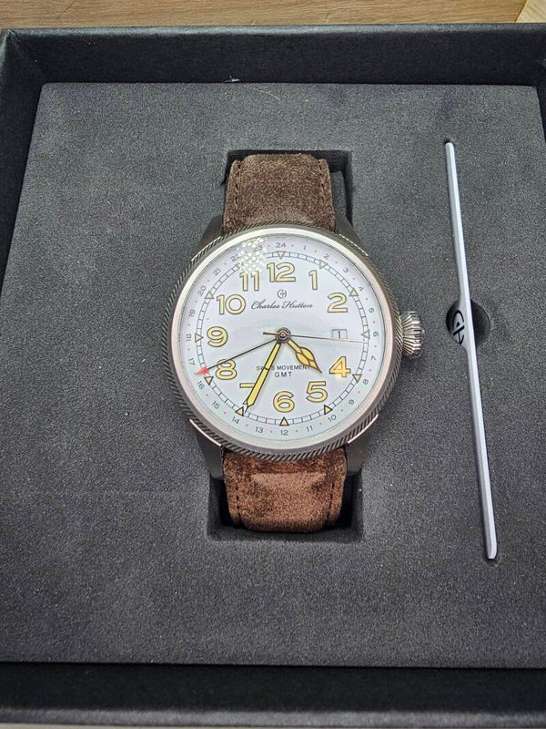 Charles Hutton GMT  81761 - 9E  , Swiss Ronda  Analog Quartz