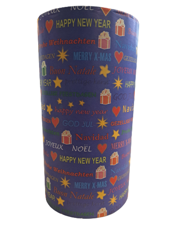 Kerst aktie kadopapier 30cm x 200mtr dessin feestdagen W2305n