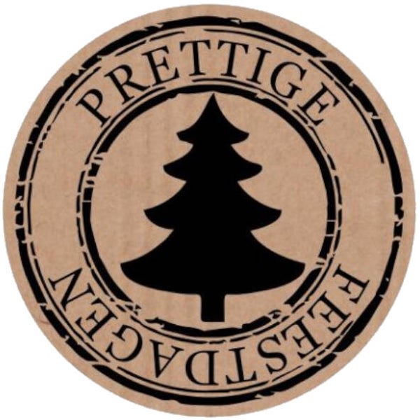 Kerst wensetiket 549505-511 prettige feestdagen - rol 500st