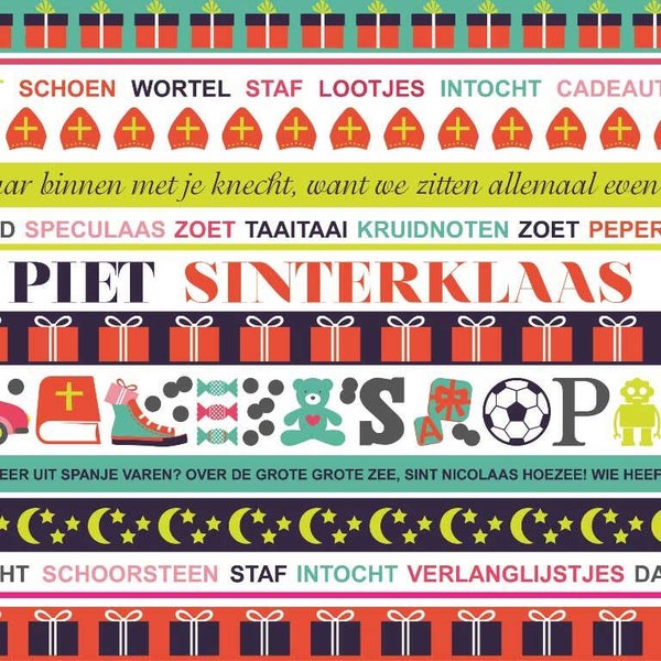 Sint aktie kadopapier Sint - 30cm dessin 6004
