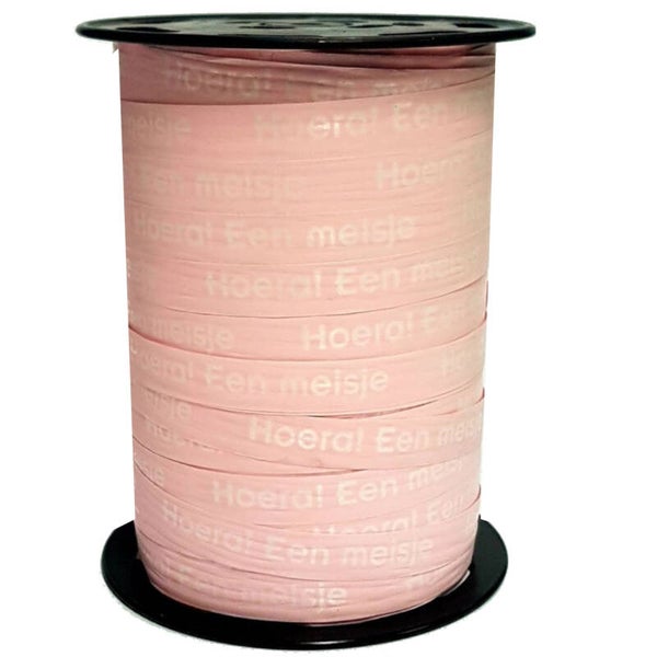 715541 Krullint 10mm x 250mtr HOERA EEN MEISJE - per rol