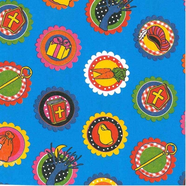 Sint inpakpapier dessin 90002 kraft motief per rol