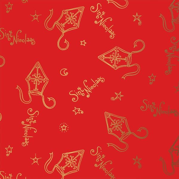 Sint inpakpapier dessin 90076 luxe motief  per rol
