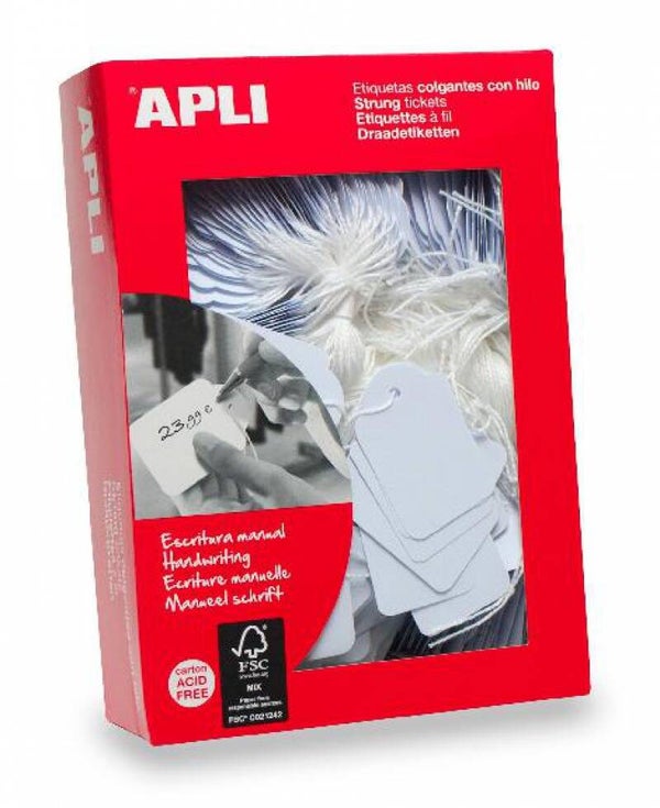 141396 apli 396 Hangetiket met koord 50x70mm per ds 400st