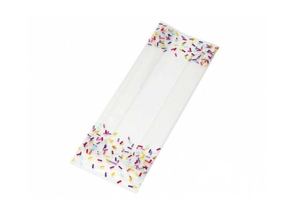 PP Blokbodemzak opdruk hagel 100 + 60 x 280mm - ds 1000st - per doos 