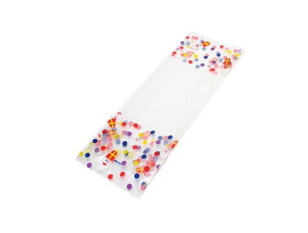 Sint PP Blokbodemzak opdruk sinterklaas 100 + 60 x 280mm - pak / doos