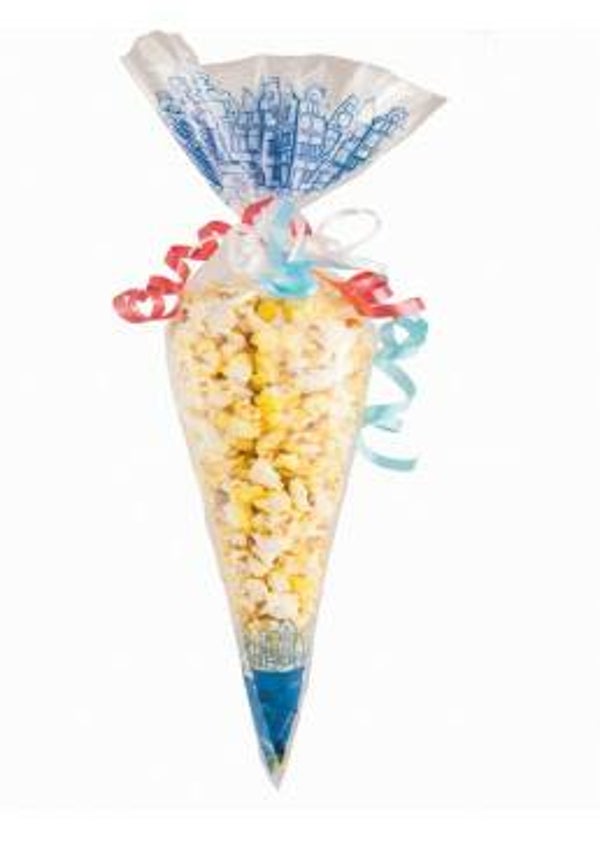 Puntzak geblokt 250gram - Delft Blauw - ds 1000st - 170311del