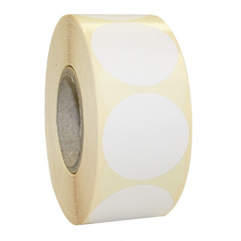 Etiket ∅35mm permanent  wit - rol 1000st