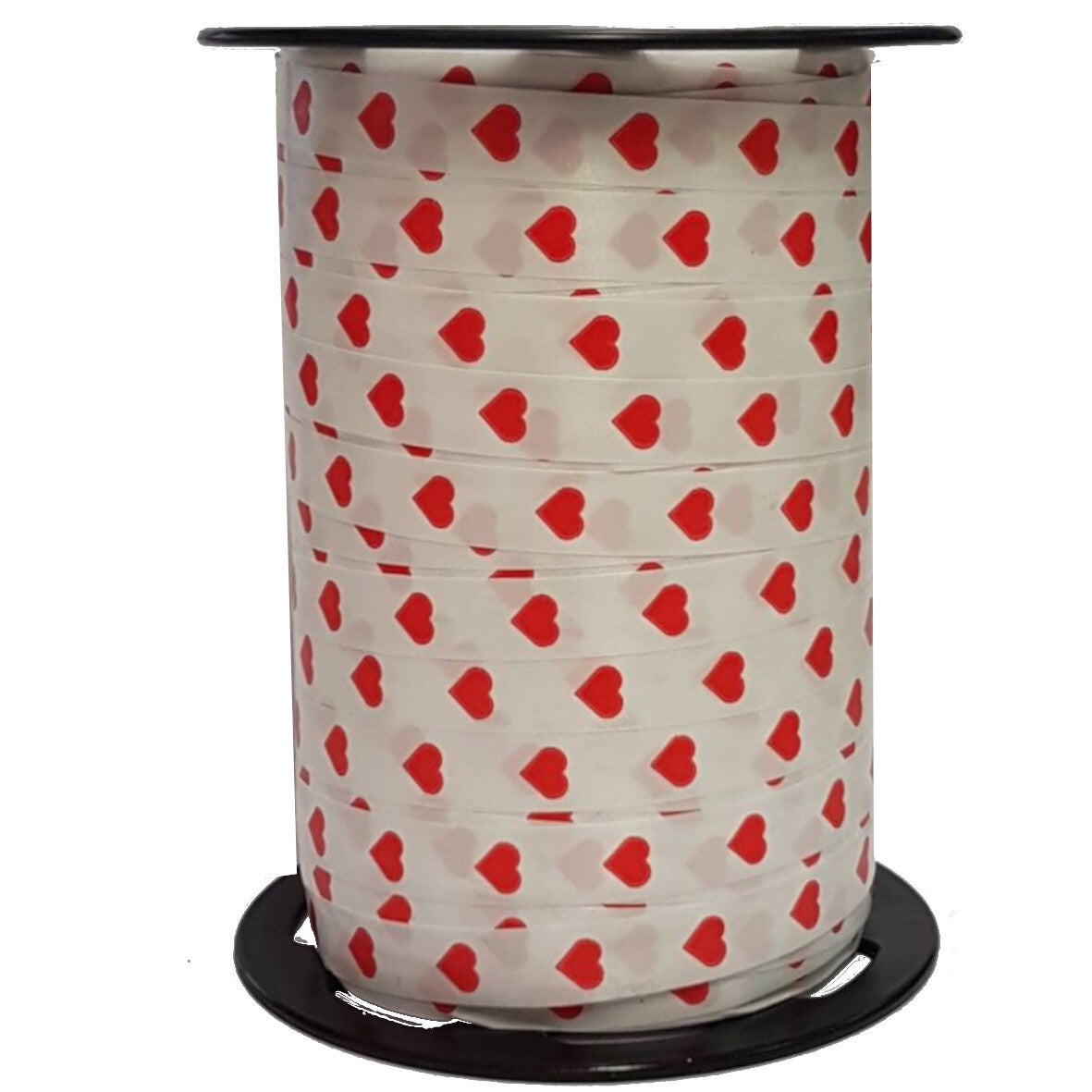 735310 Lint harten 10mm x 250yard wit met rode harten