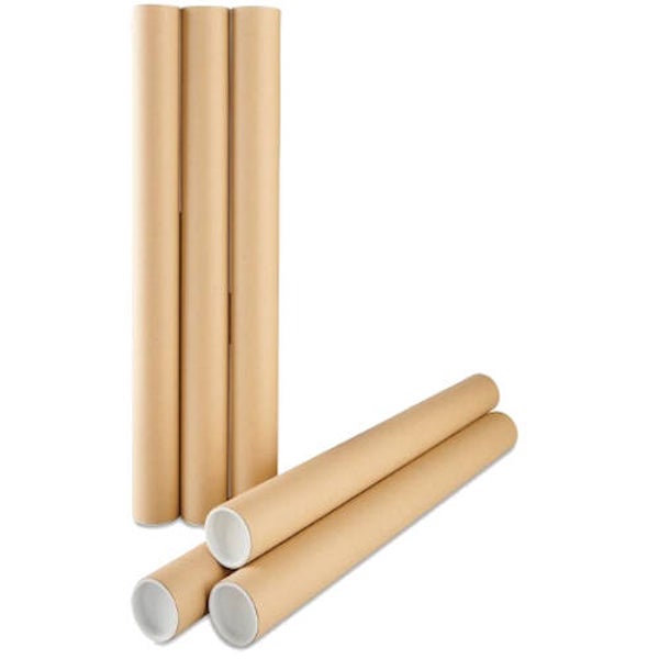 0937532 Kokers rond bruin - dia 100mm x  1630mm - per pak (5 x € 4,25)