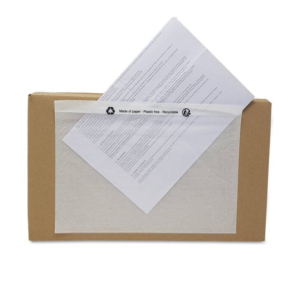575340  Paklijst envelop C6 onbedrukt  recycled LDPE 165x112,5mm  - doos 1000st