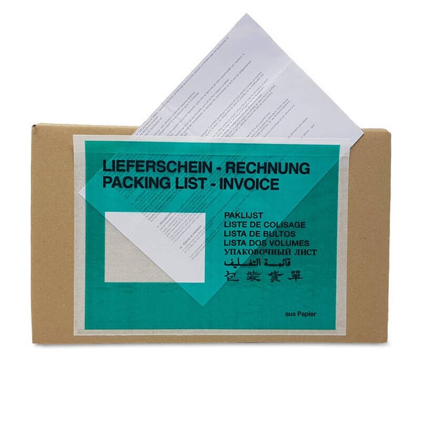 594740 Paklijst envelop PAPIER  C5 bedrukt 228mm x 165mm  - doos 1000st