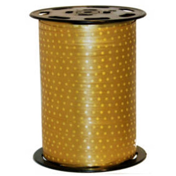 725810 Lint 10mmx225mtr Stippen (103) goud per rol