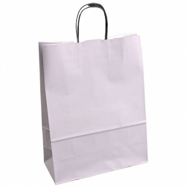 27.90.32 Tas papier grijs 32 + 12 x 42cm gedraaid handvat ds 250st