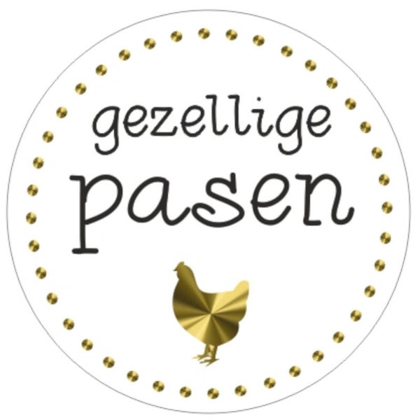 Wensetiket pasen -  Gezelige Pasen - rol 500st