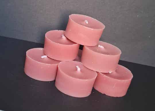 Frühlings-Pastell Teelichter Pastell-Rosa Sanftes Licht in zarten Farben