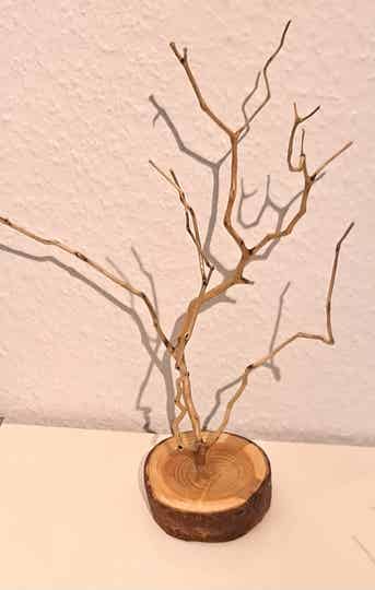 Echtholz 3d Bäumchen auf einer Baumscheibe Nr.3