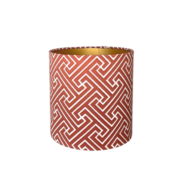 Lampenkap - Grafisch terracotta - ø 25 cm