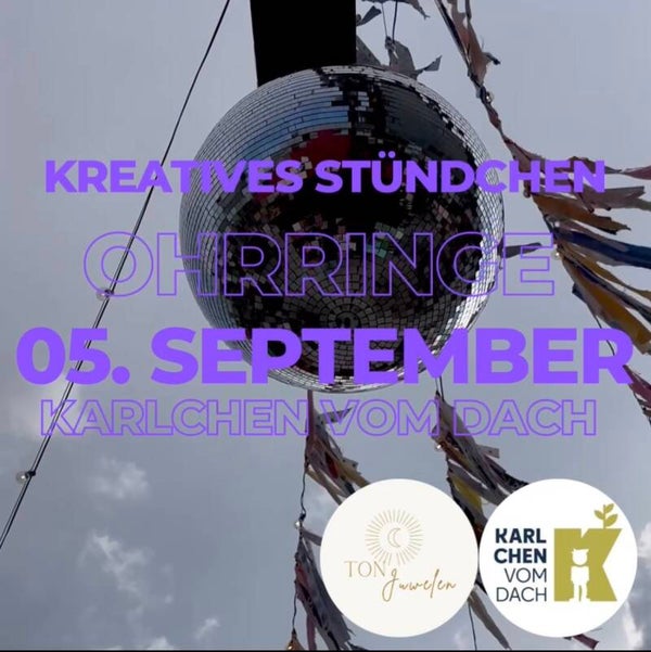 Ohrring Workshop am 05.09.2026 auf Karlchens Dach in Fulda
