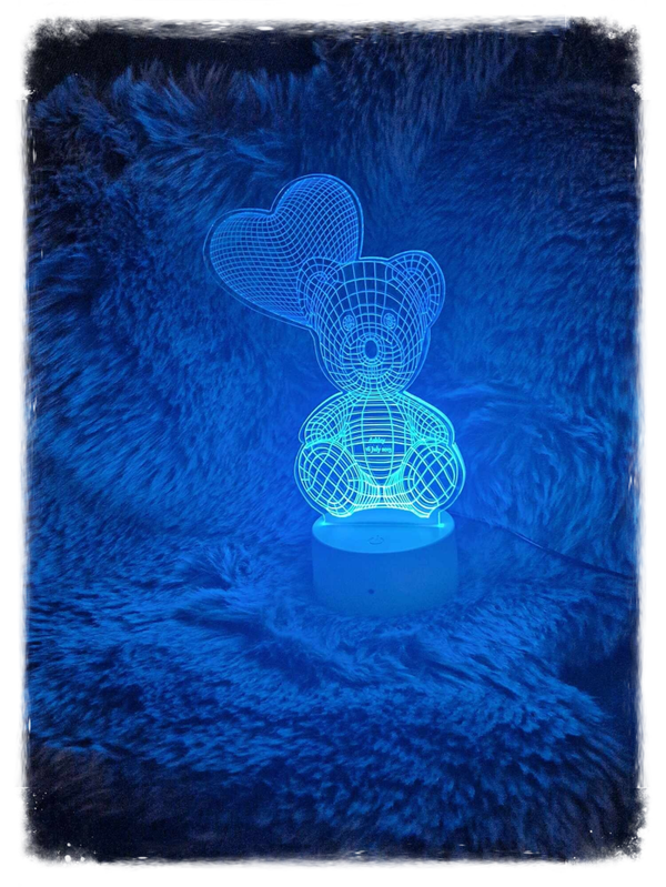 Led lamp Beertje met hart