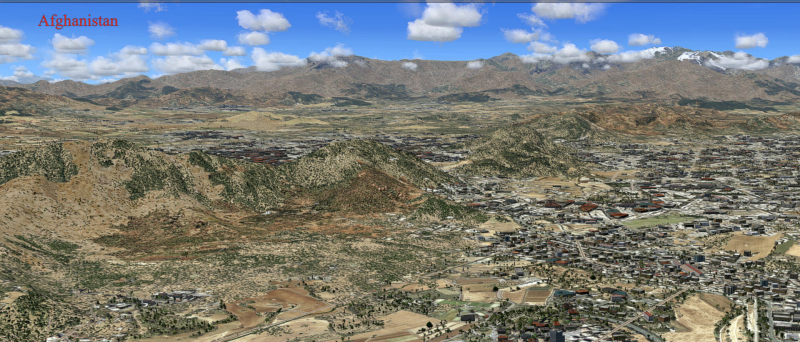 Afghanistan scenery,  flightsim,  landscape adddon P3D v5