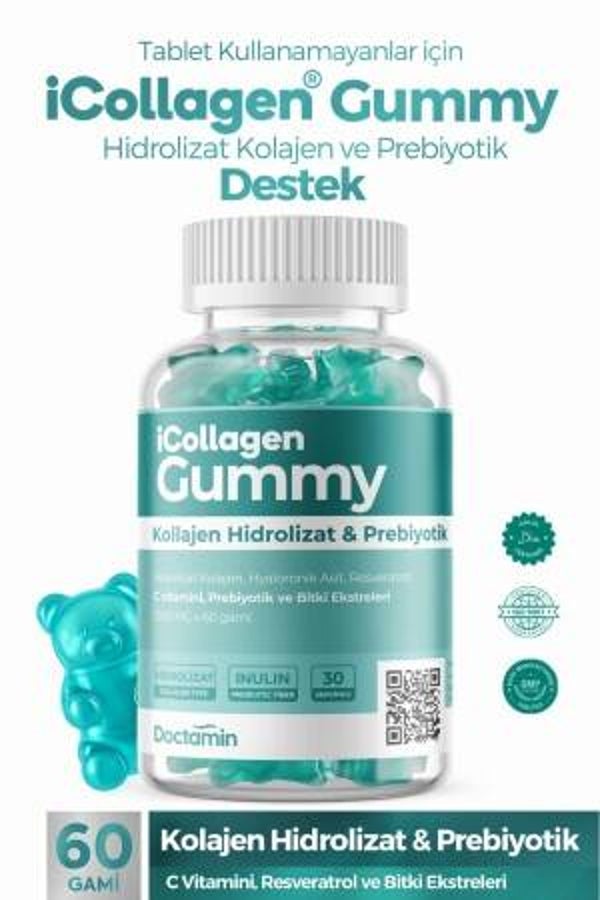 icollagen Gummies Jelibon Hidrolizat Kolajen & Prebiyotik