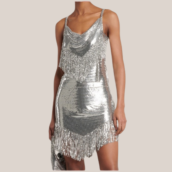 Ensemble jupe et top chrome