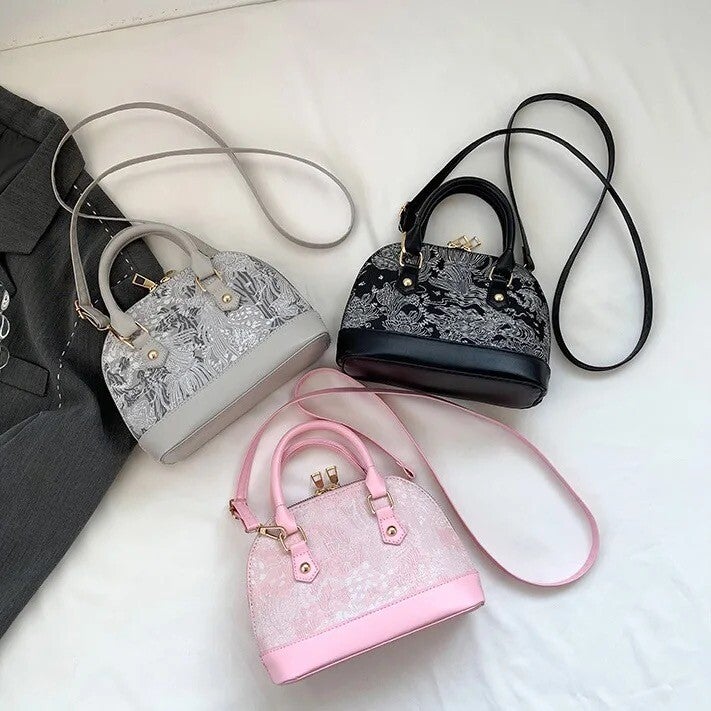 Sac coquillage Petit motif fleuri classique