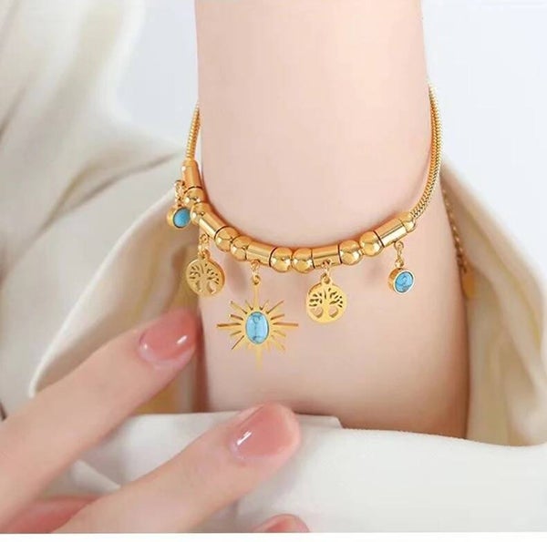 Bracelet pendentif arbre de vie bohème