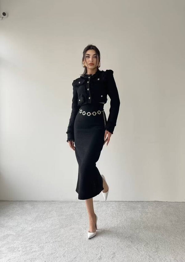 Ensemble jupe et veste noir - Chic et intemporel