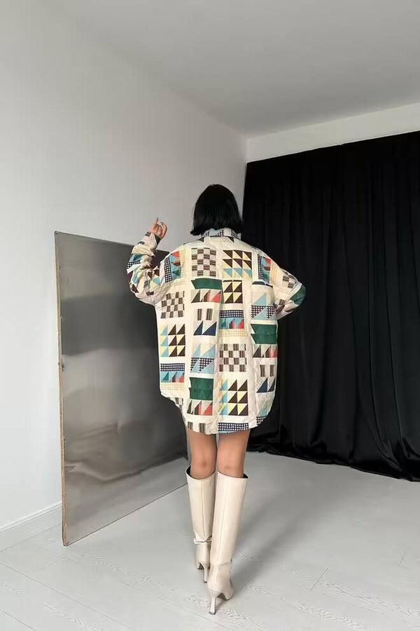 Chemise à motif matelassée