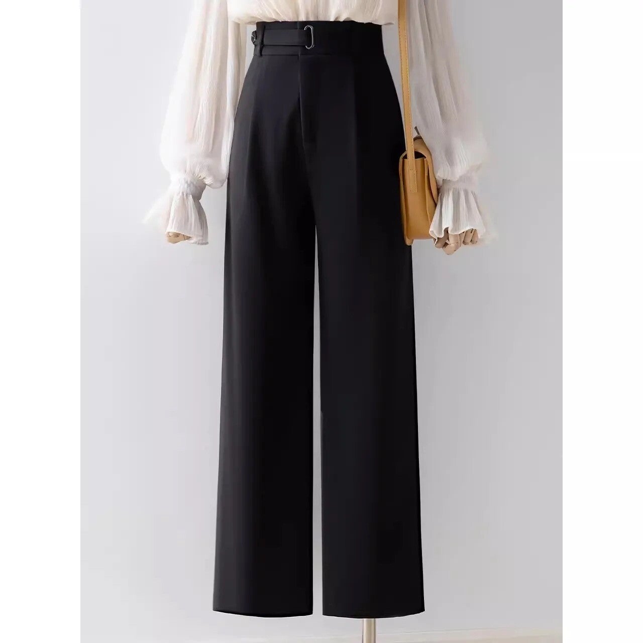 Pantalon de costume professionnel ample jambes droites