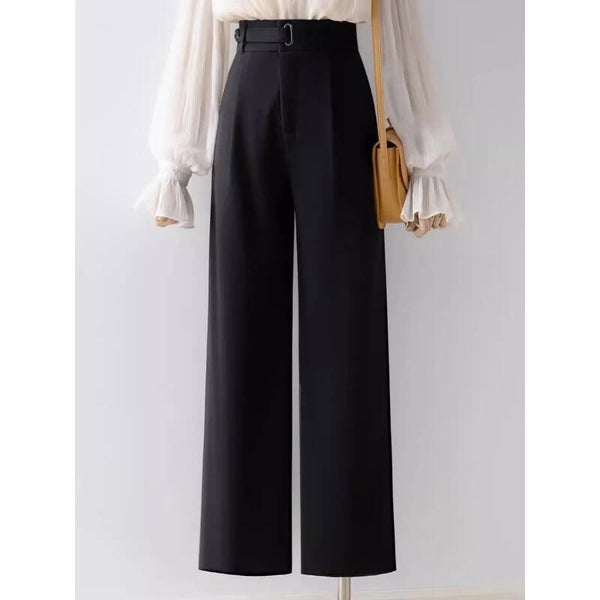 Pantalon de costume professionnel ample jambes droites