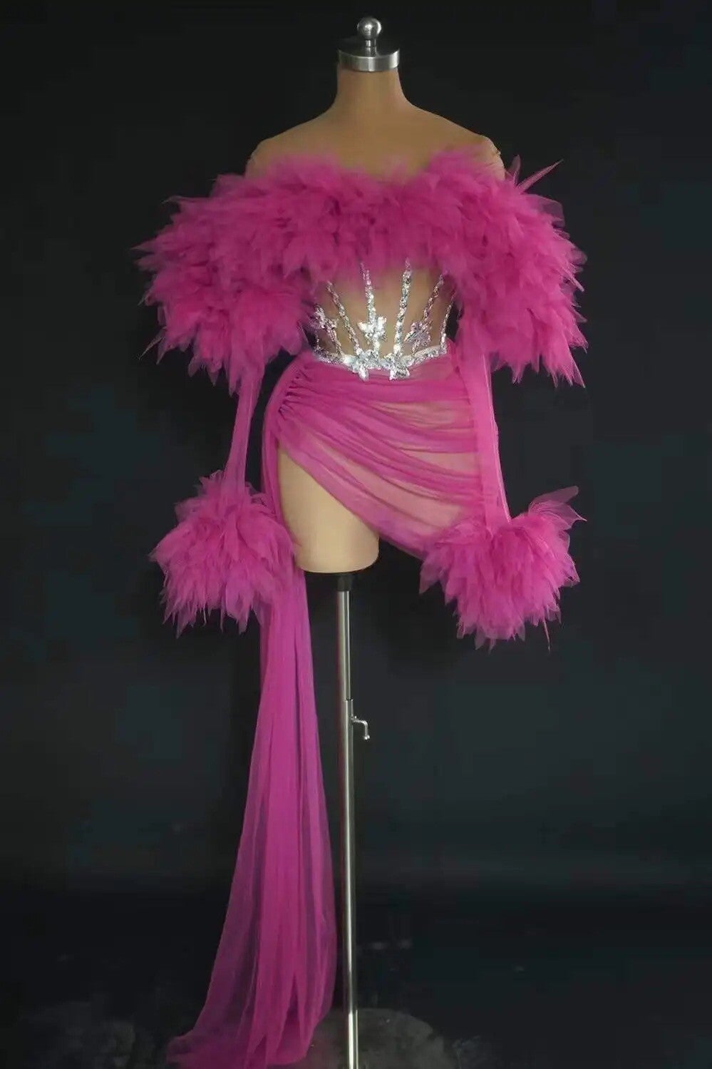 Robe moulante dos nu en mousseline de soie