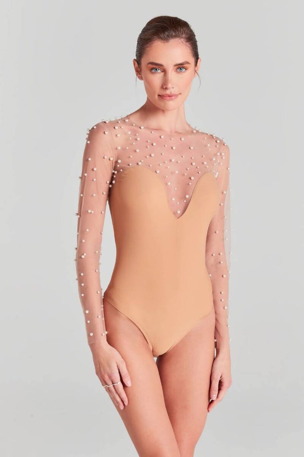 Body transparent perlée