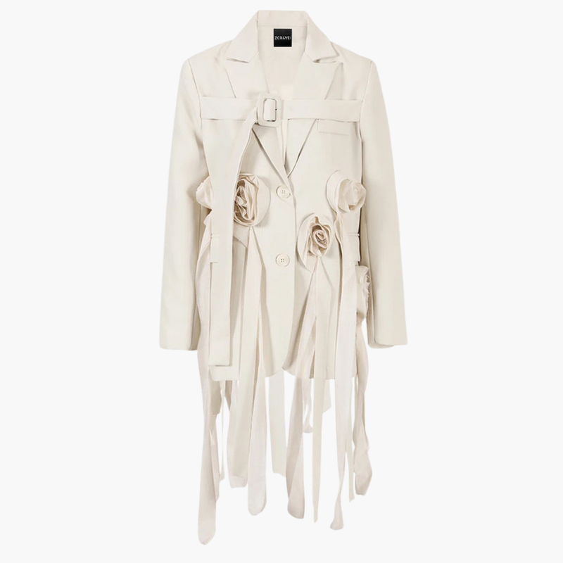 Manteau de fleur tridimensionnelle