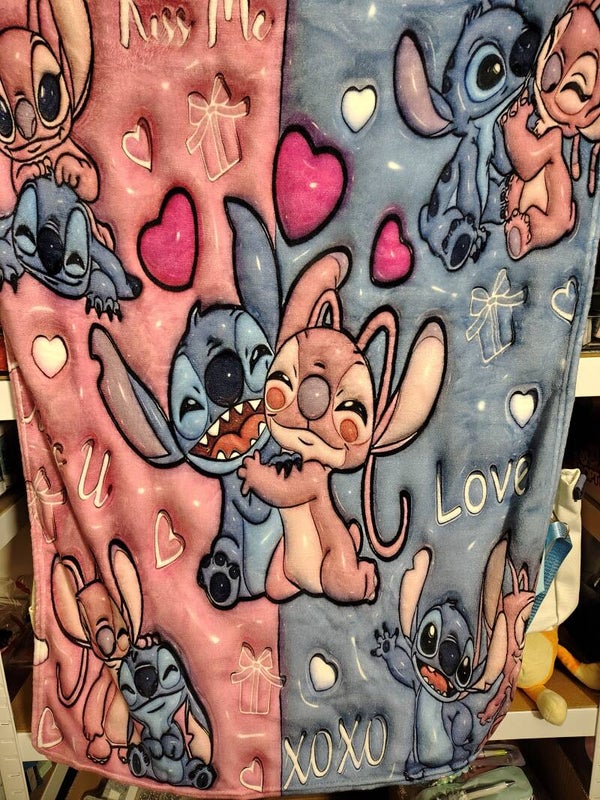Stitch en angel fleece deken