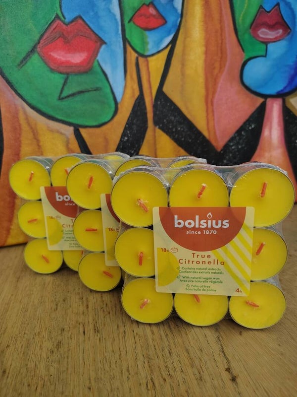 Bolsius True Citronella Geurtheelichten (18 stuks)per pak
