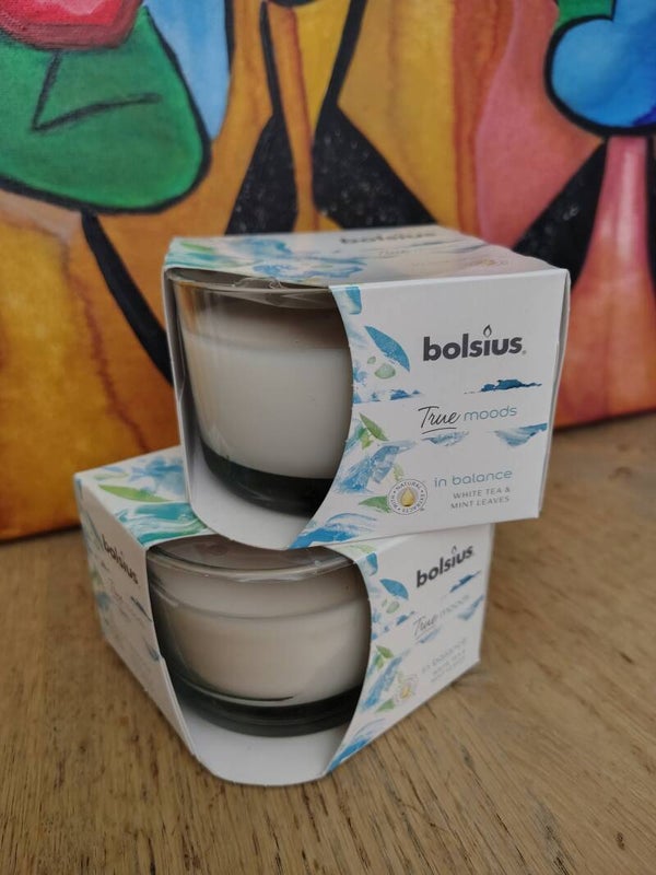 Bolsius Geurkaars in glas True Moods "In Balance". Per stuk