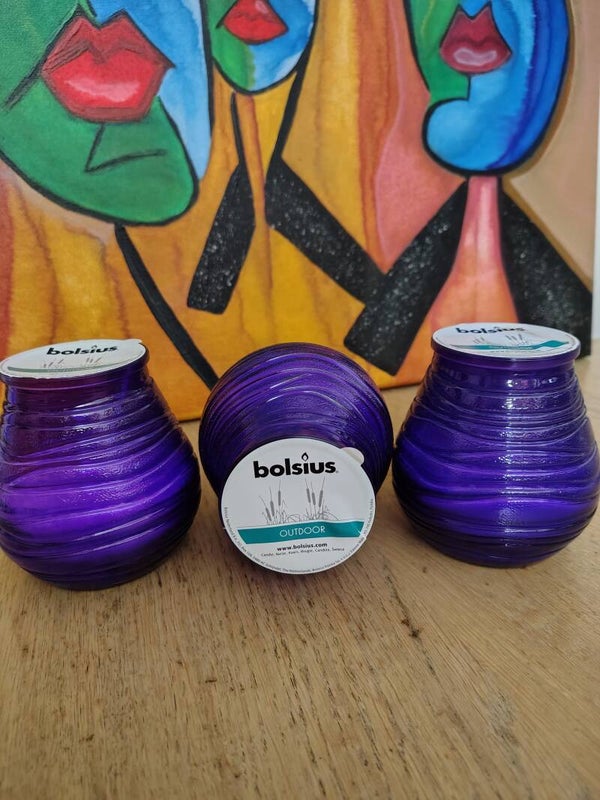 Bolsius Patiolight Buitenkaarsen Paars per stuk