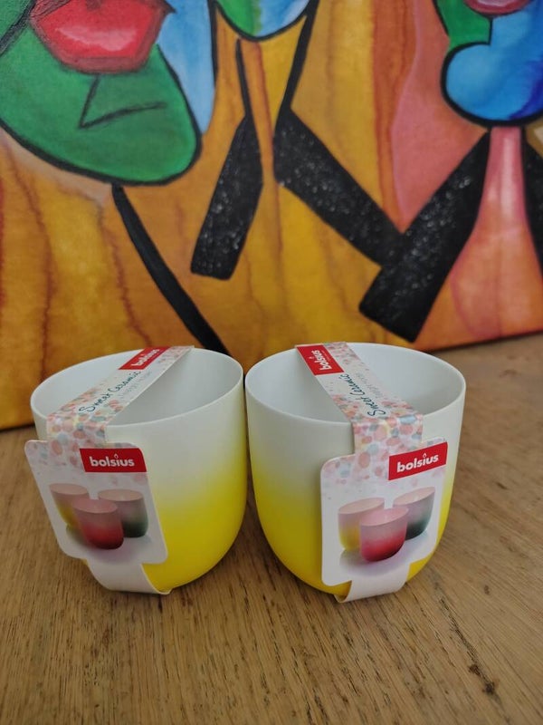 Bolsius Theelichthouder Keramiek Sweet Yellow per stuk