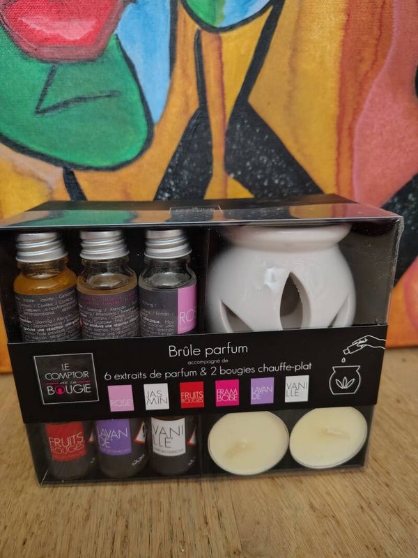 "Brûle parfum" (geurbrander) geschenkset