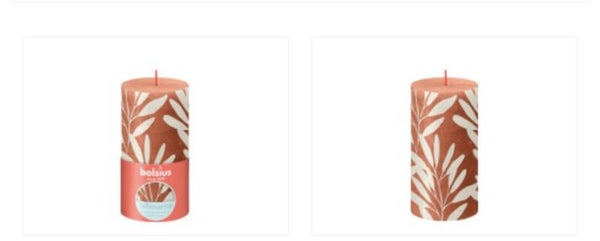 Bolsius Silhouette Rustieke Stompkaars in de kleur Rusty Pink per stuk