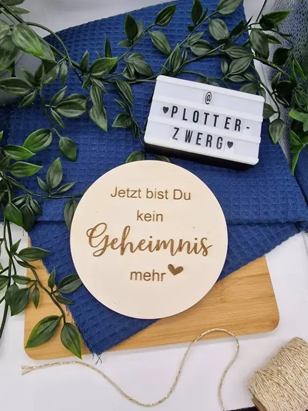 Schwangerschaftsverkündigung / Meilensteinkarte / Kein Geheimnis / Babyankündigung / Wir bekommen ein Baby / Schooting / Geschenk Holzschild