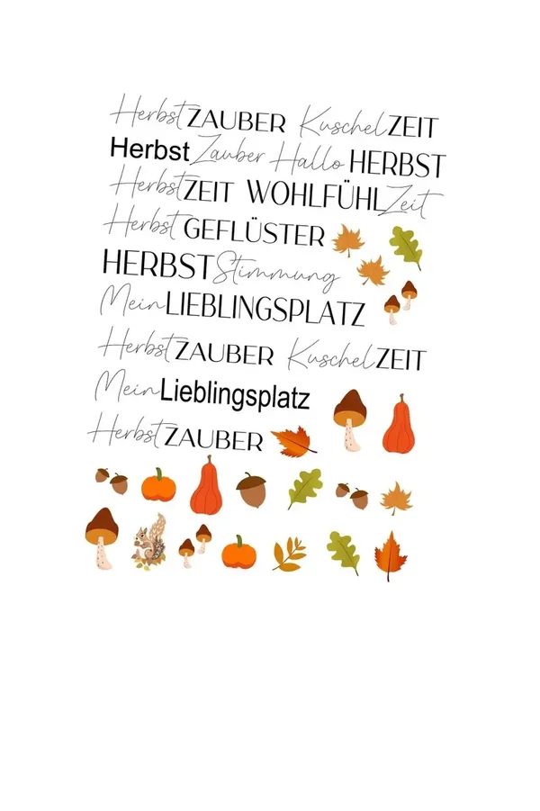 Kerzentattoo Herbst A4 Stabkerzen , Herbstzauber Kerzentattoo, Tattoofolie, Kerzensticker, Wasserschiebefolie , DIY Geschenk
