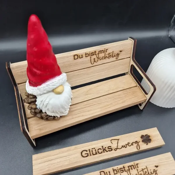 Klötzchen Bank Holz Rohling , Klötzchen mit Gravur , Weiterverkauf , Handmade , Lasercut , Bankteile klötzchform , Sitzbeine Bank