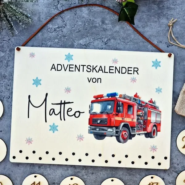 Adventskalender mit Namen , Personalisierter Adventskalender Kinder , Adventskalender Kinder basteln , Adventskalender Set zum befüllen