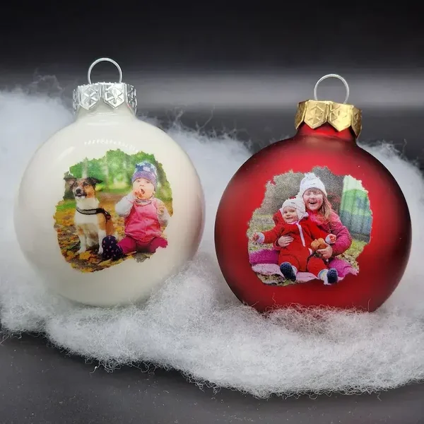 Christbaumkugel Foto, Weihnachtskugel personalisiert, individuelle Weihnachtsdekoration, personalisiertes Weihnachtsgeschenk, Fotogeschenk