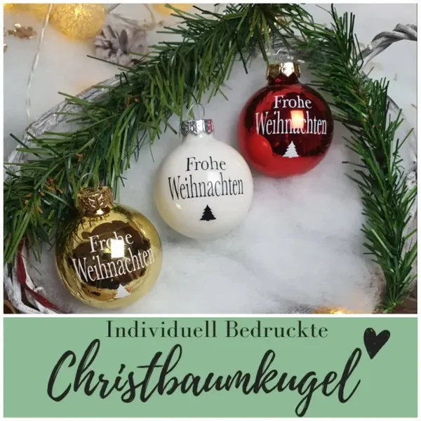 Personalisierte Weihnachtskugel | Christbaumkugel | Weihnachten