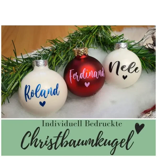 Weihnachtskugel mit Name Personalisiert | Christbaumkugel | Weihnachten